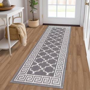 lot 5224 image: Pauwer Door Mat Indoor Entrance 20x60 Absorbent Dirt Trapper Welcome Mats for Front Door Washable Entryway Rugs Ultra Thin Doormat Non Slip Runner Rugs for Hallway Kitchen Laundry Room, Grey