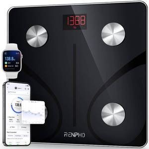 lot 5236 image: RENPHO Smart Scale for Body Weight, FSA&HSA Eligible, Digital Bathroom Scale BMI Weighing Bluetooth Body Fat Scale, Body Composition Monitor Health Analyzer with Smartphone App, 400 lbs - Elis 1