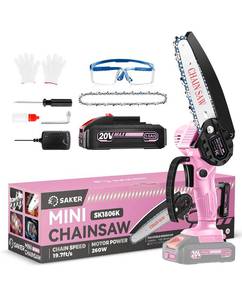lot 5239 image: Saker Mini Chainsaw6 Inch Chainsaws2025 UpgradedMini Cordless Electric Chain SawSmall Handheld Portable Chain Saws Battery Powered Chain Saw for Tree Trimmer and Garden,Valentines Day Gifts