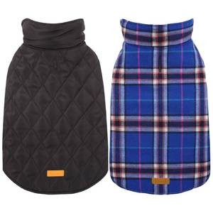 lot 6124 image: Kuoser Waterproof Dog Coat, Reversible Dog Jacket for Small Dogs, Adjustable Durable Doggie Winter Coat Warm Cozy Puppy Cold Weather Apparel from Small to Large Breed, Navy S