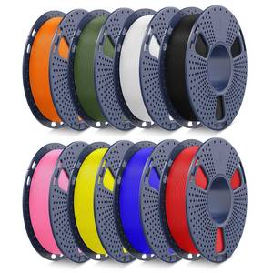 lot 6136 image: JAYO Rapid PLA 3D Printer Filament Bundle 2KG, High Speed PLA Filament 1.75mm 50mms - 600mms Print Range, 8 Pack 250g Spool Filament (Black, White, Blue, Red, Pink, Orange, Yellow, Olive Green)