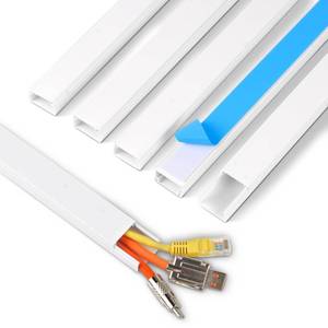 lot 6151 image: Rindion Cord Hider, 85.2in TV Cable Hider, Cord Covers for Wires on Wall, Wire Covers for Cords on Wall, Self-Adhesive Wire Hider for TV on Wall Cable Management, 6 x L14.2 x W0.94x H0.55in - White