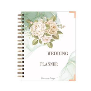 lot 6164 image: Wedding Planner - Wedding Planner Book and Organizer for the Bride, Wedding Planner Book Unique Engagement Gift for Newly Engaged Couples - Hardcover Bridal Planning Wedding Notebook 11 x 9