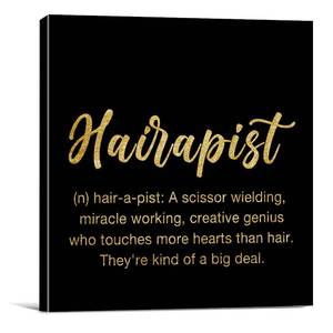 lot 6177 image: Hairapist Definition Canvas Prints Wall Art Decor Desk Sign Hair Stylist Poster Painting Framed Artwork Home Decoration Birthday Christmas Graduation Gift, 8 x 8 Inch
