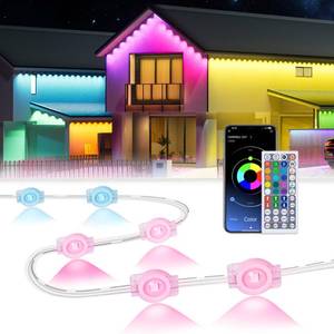 lot 6184 image: MuliVid 300Ft Permanent Outdoor Lights,Smart RGB Outdoor Lights with Remote APP Control, IP67 Waterproof Outside Light for House for Daily, Garden, TV Backlights, Christmas Decor