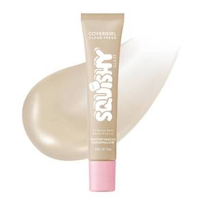 lot 6201 image: COVERGIRL Clean Fresh Squishy Glaze�� Lip Butter Balm, Flavored, Non-Sticky, with Vitamin E & Shea Butter �� 140 Toasted Vanilla (Sheer Beige)