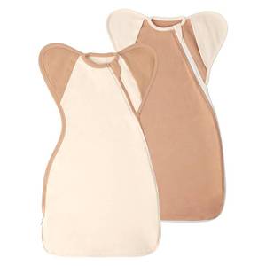 lot 6217 image: Newborn Baby Swaddle Blanket Sleep Sack 0-3 Months, Arms Up Swaddles 2 Packs Cotton, Hands Up 3-Way Transitions to Arms-Free Wearable Sleeping Sack Bag for Boys Girls Snug Fit Calms Startle Reflex
