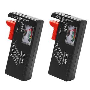lot 6232 image: 2 Pack Battery Tester, Universal Battery Checker for AAAAACD  9V  1.5V Button Cell Batteries Household Battery Life Level Testers Power Monitor Meter (Requires No Battery for Operation)
