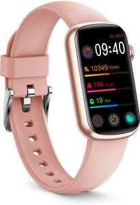 lot 6248 image: FITVII Slim Fitness Tracker with Blood Oxygen, Blood Pressure, 247 Heart Rate and Sleep Tracking, IP68 Waterproof Activity Trackers and Smart Watches with Step Tracker, Pedometer for Women Men