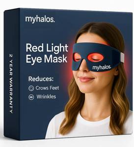 lot 6252 image: MyHalos Under Eye Red Light Therapy Mask - Advanced Light Mask & LED Eye Mask for Wrinkles, Dark Circles & Crows Feet - Red Light Therapy for Eyes & Face