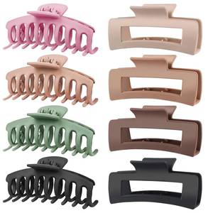 lot 6260 image: TOCESS 8 Pack Big Hair Claw Clips for Women Large Claw Clip for Thin Thick Curly Hair 90s Strong Hold 4.33 Inch Nonslip Matte Jumbo Hair Clips (8 Pcs)