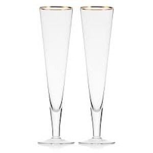 lot 13048 image: Tall Champagne Flutes Set of 2