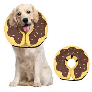 lot 6267 image: MIDOG Soft Inflatable Dog Cone, Donut E-Collar Alternative for After Surgery, Prevents Licking, Allowing Normal Eating & Vision, Comfortable Recovery Collar for Small Medium Large Dogs & Cats,Brown-L
