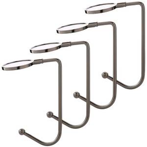 lot 6273 image: Sunshane 4 Pieces Christmas Stocking Holders Mantel Hooks Hanger Christmas Safety Hang Grip Stockings Clip for Christmas Party Decoration (Gun Black)