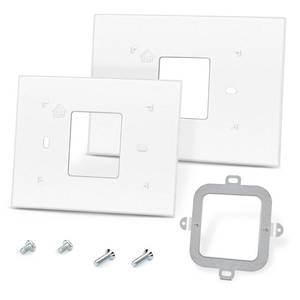 lot 6275 image: Thermostat Wall Plate Replacement for Honeywell - THP2400A1027W Wall Thermostat White Covers Assembly, Suitable for RTH9585WF RTH8560D TH9320wf5003 WiFi Smart Thermostat Back Plate