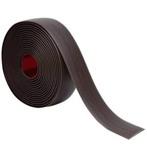 lot 6276 image: Floor Transition Strip 2 Self Adhesive Flat Vinyl Flooring Transitions Strip with Strong Backing Wood Grain 5cm, 20FT, Dark Walnut