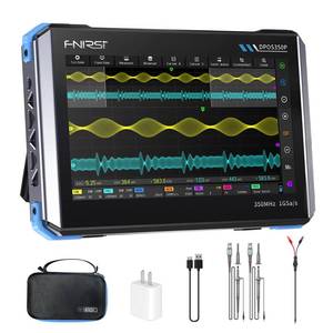 lot 6287 image: FNRSI DPOS350P 4-in-1 Oscilloscope, 350MHz Digital Phosphor Scope  50MHz Signal Generator  350MHz Spectrum Analyzer  50MHz FRA, 1GSas, 7 Touchscreen, Portable Lab Analyzer with Fast Charging