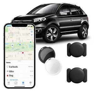 lot 6297 image: 2 Pack GPS Tracker for Vehicles Work with Find My (iOS Only) Real Time Mini Car Item Finder Global Coverage Hidden Car Locator Tracking Device