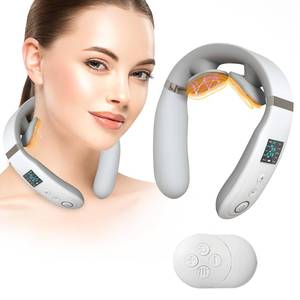 lot 6307 image: asomooh Neck Massager for Pain Relief Deep Tissue,Electric Portable Neck Massager with Heat for Women Men