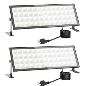 lot 6311 image: 2pack Shop Lights,160w 21000lm Led Shop Light,Plug In Garage Lighting,Ip66 Waterproof Work Lights For Workshop,4.92ft Power Cord And OnOff Switch,6500k Super Bright Outdoor Flood Light For Warehouse