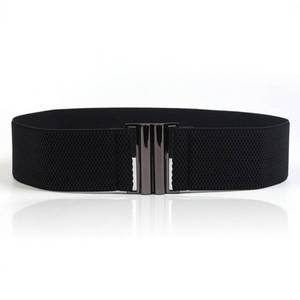 lot 6322 image: YYXR Womens Black Vintage Plus Elastic Stretchy Waist Cinch Trimmer Belt Size S