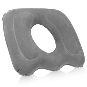 lot 6326 image: Leinuosen 1 Pcs Inflatable Seat Cushion 18.1 x 15.7 x 4.7 Portable Lift Donut Pillow Height Adjustable Hemorrhoid Pillow for Tailbone Back Pain Bed Sore Home Car Chair Wheelchair Sitting (Grey)