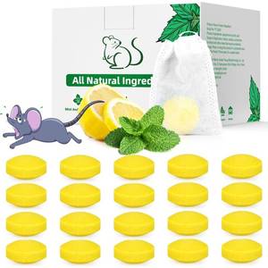 lot 6332 image: Mouse Rodent Repellent, 24 Pack Peppermint Oil for Mice, Mouse, Rats, Squirrel, Pest Control Indoor & Outdoor Use, Natural Deterrent Replace Trap Poisoning Family & Pet Safe Yellow