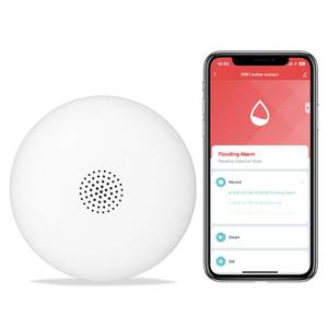 lot 6476 image: Heiman WiFi Water Leak Detectors for Home, Smart Water Sensor Alarm, 75 dB Water Flooding Alerts and App Remote Notifications, Leak and Drip Detectors, Basement, underground, Kitchen, Laundry (1 Pack)