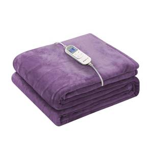 lot 7252 image: Wapaneus Heated Blanket Electric Full Size 72x84 with 10 Heating Levels 12 Timer Settings and 8 Hours Auto-Shut Off,Flannel Fast-Heating Electric Blanket,ETL Listed Machine Washable,Purple