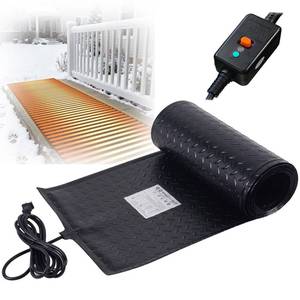 lot 7261 image: NujorWarmArt Heated Snow Melting Mats Outdoor, Anti-Slip Leakage Protection Heated Mat for Walkways Roof, 3 inh Melting Snow and Ice 15inch x 8Ft 120V