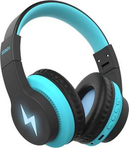 lot 8219 image: seenda Kids Bluetooth Headphones Boys, JCH-01 Kids Wireless Headphones for School, 8594dB Volume Limited, 45H Playtime, 3 Lighting Modes, Built-in Mic Headset with Aux Cord for iPadTabletTravel