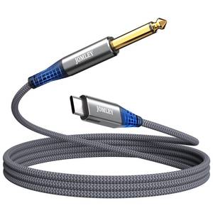 lot 8232 image: JOMLEY USB C to 6.35mm TS Audio Cable 6.6ft, Type C to 14 inch TS Mono BassGuitar Audio Recording Cable Compatible with LaptopTabletSmartphone with USB C Ports