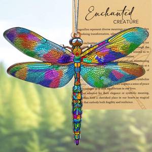 lot 8247 image: Sensemory Dragonfly Gifts for Women, Dragonflies Decor Suncatcher Effect, Dragon Fly Stained Glass Effect, Dragonfly Ornaments for Christmas Tree Decoration, Birthday Gift for Mom (Summer Parade) (Broken)