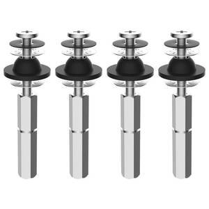 lot 8252 image: Hibbent 4 PCS Universal Toilet Seat Bolts Kit, Heavy Duty Stainless Steel Toilet Bolts with Extra Long Downlock Nuts Rubber Washers Gaskets, Easy to Install -Bathroom Toilet Repair Screw