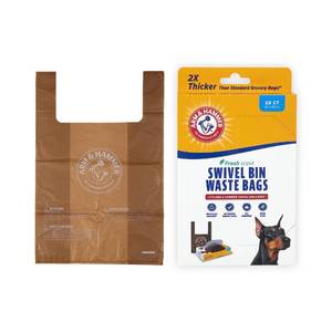 lot 8256 image: Arm & Hammer Heavy Duty Pet Waste Bags for Swivel Bin & Rake Dog Pooper Scooper, 20 Count Refill Bags (Packaging May Vary)
