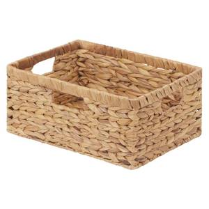 lot 13167 image: StorageWorks Large Rectangular Wicker Basket, Water Hyacinth Storage Basket with Built-in Handles, 1 Pack