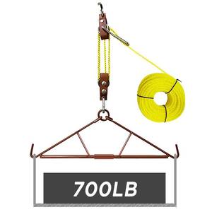 lot 13177 image: Atflbox Game Hoist Gambrel with 700LB Capacity Deer Hanger and Elk Dual Pulley Hoist Lift System, Hunting Game Hanging Kit for Deer Butcher and Skinning, Deer Hunting Accessories Gifts for Men