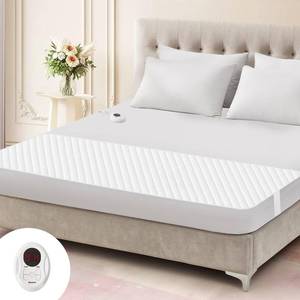 lot 13179 image: Bwarm Waterproof Heated Mattress Pad, ETL Certified Bed Warmer with 9 Heat Settings, 1-12 Hours Auto Off Deep Pocket, Machine Washable, White Foot Queen