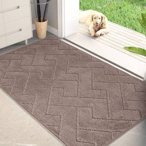 lot 13200 image: PURRUGS Dirt Trapping Door Mat 32 x 47, Non-Slip Machine Washable Entry Rug, Dog Doormat, Indoor Front Door Mat, Super Absorbent Entryway Rug for Muddy Shoes & Paws, Grayish Brown
