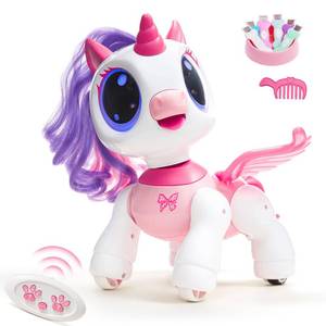 lot 13223 image: SGILE Kids Toys Rechargeable RC Robots, Remote Control Toy with Auto-Demonstration Pink