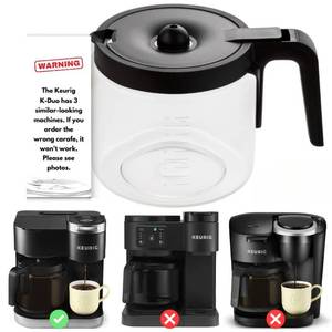 lot 13249 image: Replacement 12-Cup Coffee Pot Carafe for Keurig K-Duo  NOT COMPATIBLE With Keurig K-Duo Essentials 