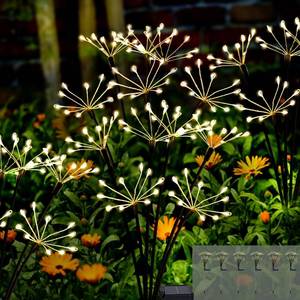 lot 14165 image: Kwaiffeo Solar Garden Lights Outdoor Waterproof 2 Modes Twinkling Fireworks Light, Solar Lights for Outside Yard Pathway Garden Decor - Mothers Day Gardening Gifts for Women, Warm White -6Pack