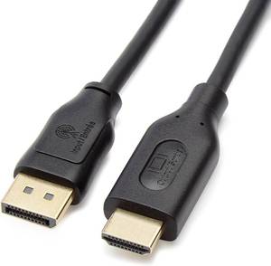 lot 14190 image: Amazon Basics DisplayPort to HDMI Cable, Uni-Directional, 4K30Hz, 1920x1200, 1080p, 6 ft, Black