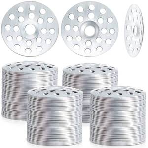 lot 14194 image: 400 Pcs 1 Inch Plaster Wall Repair Washers Zinc Metal Washer for Screws Profile Flat Ceiling Repair Rings Plaster Buttons for Wall Ceiling Drywall Hole Fixing
