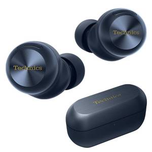 lot 14204 image: Technics Reference Class Hi-Fi Wireless Earbuds,Dolby Atmos with Head Tracking,Adaptive Noise Cancelling,3 Device Multipoint, 10-hr Battery,Wireless Charging,Improved Fit -EAH-AZ100-A (Blue)