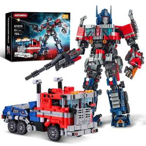 lot 14216 image: Aotonow 2 in 1 Transform Robots Building Sets for Adults,Mecha Transforming Building Blocks Truck Kits,Action Figures Toys for Movie Fans,Christmas,Birthday Gift for Kids and Boys 8-14
