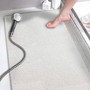 lot 14308 image: godehone Shower Mats Non Slip Without Suction Cups, PVC Loofah Bathroom Mats, Loofah Mats for Shower and Bathroom, Quick Drying, 15.7� 36 Inch, White