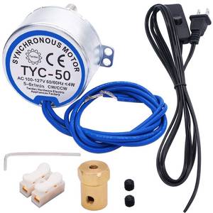 lot 14318 image: TwidecSynchronous Turntable Motor Electric Motor 5-6RPMMIN 5060Hz 4W CCWCW AC100127V Synchron Motor for Cup Turner,Cuptisserie Rotator with 7mm Flexible Coupling TYC-50-5-6R-XLLB1PCS