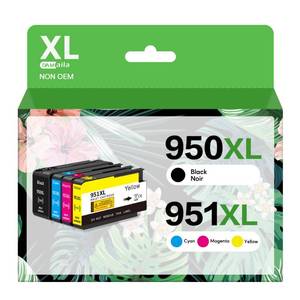 lot 14329 image: DAM aila 950XL 951XL Combo Compatible for HP 950 XL 951 XL Ink Cartridge Replacement for HP OfficeJet Pro 8600 8610 8620 8100 8630 8660 8640 8615 76DW 251DW (1 Black, 1 Cyan, 1 Magenta, 1 Yellow)