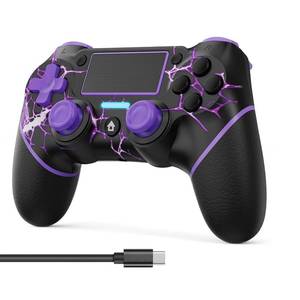 lot 14330 image: VidPPluing Wireless Controller for PS4ProSlim Consoles, Gamepad Controller with 6-Axis Motion SensorAudio FunctionCharging Cable - Lightning